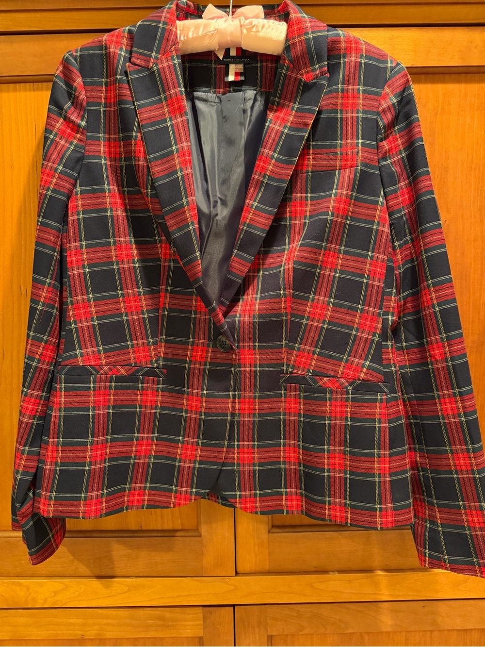 Women’s Tommy Hilfiger Plaid Single-Button Blazer